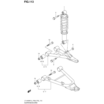 SUSPENSION ARM (LT-A400FL4 P33)