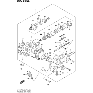 FINAL BEVEL GEAR (FRONT) (LT-F400FL5 P28)