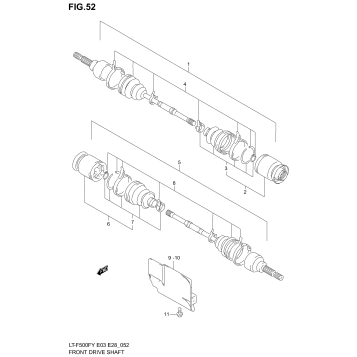 FRONT DRIVE SHAFT (MODEL W/X)