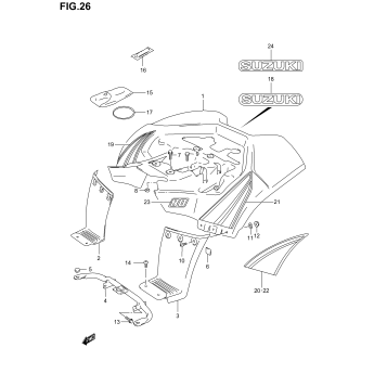 REAR FENDER (MODEL K2/K3)