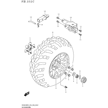 LH REAR WHEEL (LT-A500XPZ:(P03,P28,P33))