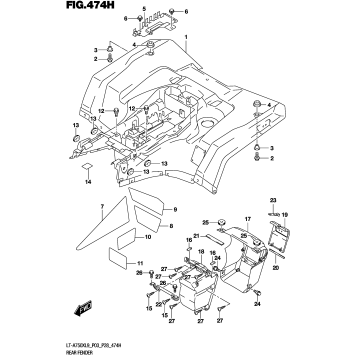 REAR FENDER (LT-A750XPZL9 P28)