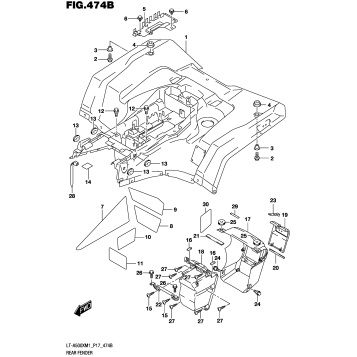 REAR FENDER (LT-A500XPM1 P17)