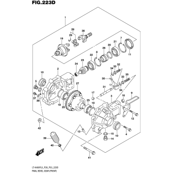 FINAL BEVEL GEAR (FRONT) (LT-A400FZL5 P33)