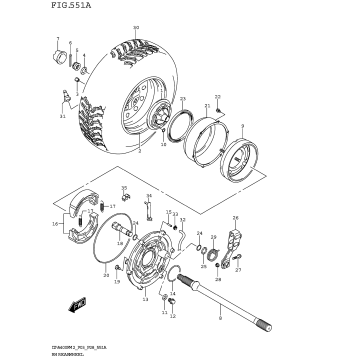 RH REAR WHEEL (LT-A400F)