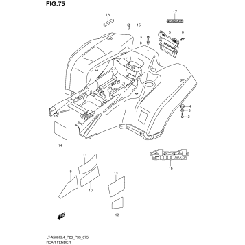 REAR FENDER (LT-A500XZL4 P28)