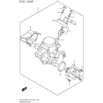 THROTTLE BODY (LT-A500XPZM3 P33)