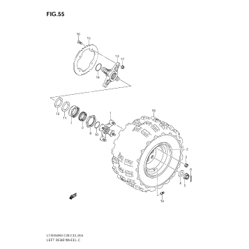 LEFT REAR WHEEL (MODEL K6)