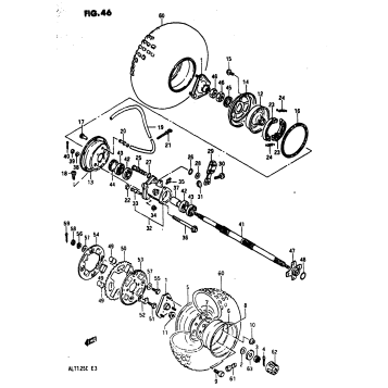 REAR WHEEL (MODEL E)