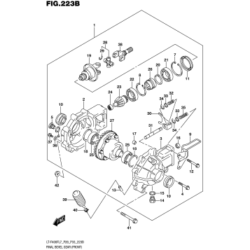 FINAL BEVEL GEAR (FRONT) (LT-F400FL7 P33)
