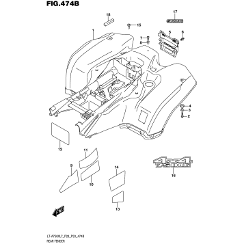 REAR FENDER (LT-A750XL7 P33)