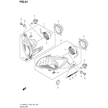 HEADLAMP (LT-A400FL4 P33)