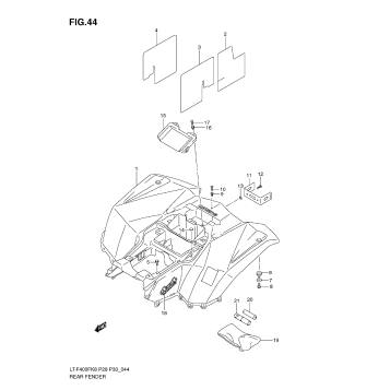 REAR FENDER (LT-F400FK8/FK9/FUL0)