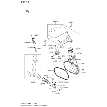 CONVERTER COVER/DRIVE BELT