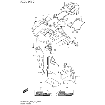 FRONT FENDER (LT-A500XPZM3 P28) 460G