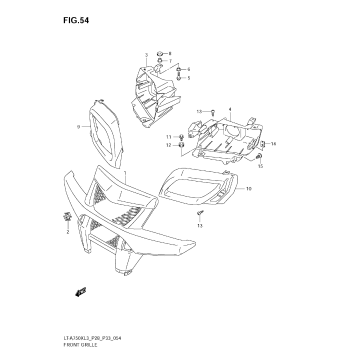 FRONT GRILLE (LT-A750XL3 E33)