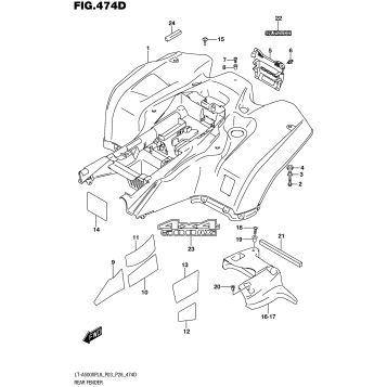REAR FENDER (LT-A500XPBL8 P03)