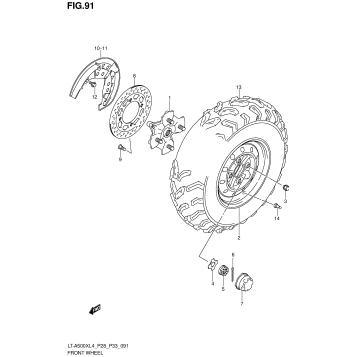 FRONT WHEEL (LT-A500XZL4 P33)