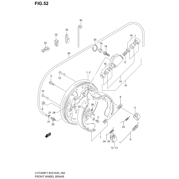 FRONT WHEEL BRAKE (MODEL X/Y/K1)