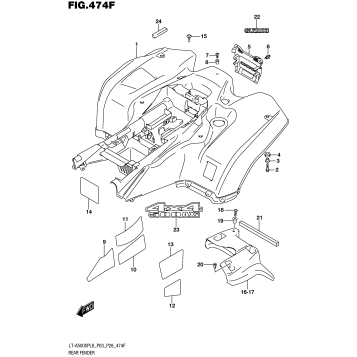 REAR FENDER (LT-A500XPBL8 P33)
