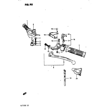 HANDLE SWITCH - CONTROL CABLE (MODEL E)