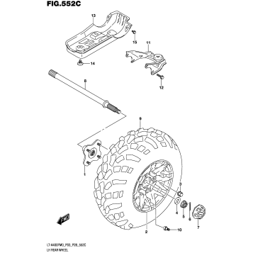 LH REAR WHEEL (LT-A400FZM0 P03)