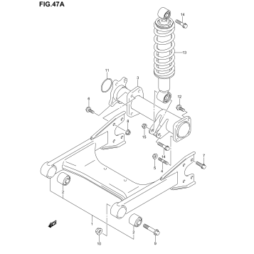 REAR SWINGINGARM (MODEL K5/K6)