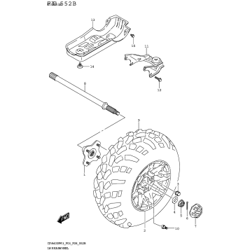 LH REAR WHEEL (LT-A400FZ)