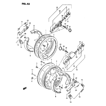 FRONT WHEEL BRAKE (MODEL J/K/L)