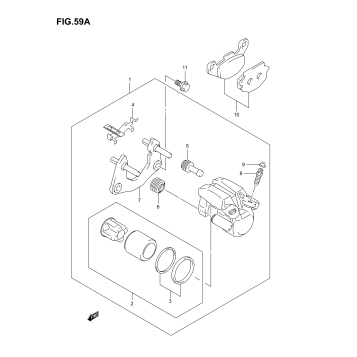 REAR CALIPER (MODEL K5/K6/K7)