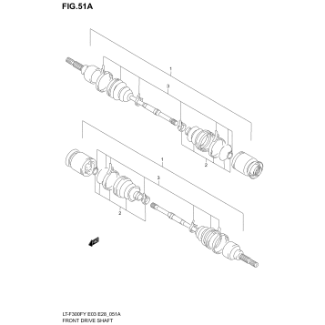 FRONT DRIVE SHAFT (MODEL K1/K2)