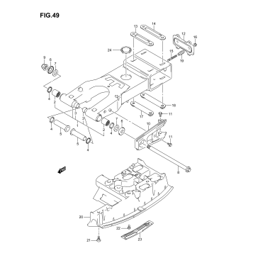 REAR SWINGING ARM (MODEL K3%F.NO.32113657)
