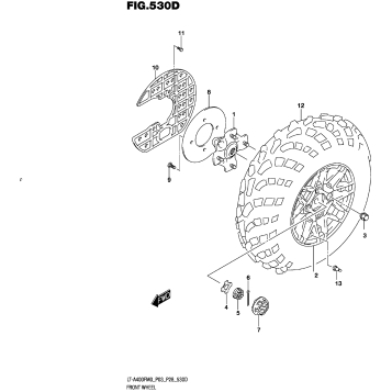 FRONT WHEEL (LT-A400FZM0 P28)