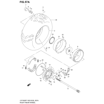 RIGHT REAR WHEEL (MODEL K1/K2)