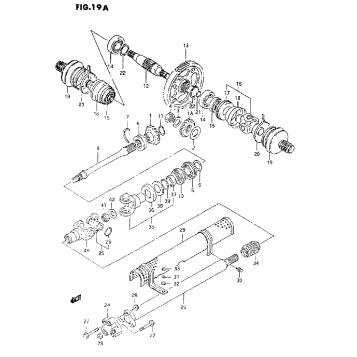 SECONDARY GEAR -PROPELLER SHAFT(MODEL S)