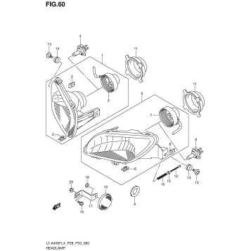 HEADLAMP (LT-A400FL4 P28)
