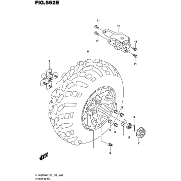 LH REAR WHEEL (LT-A500XPM0 P28)