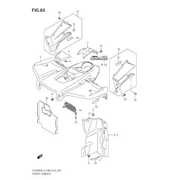 FRONT FENDER (LT-A500XL3 E33)