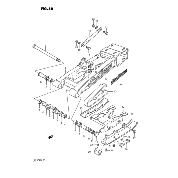 REAR SWINGING ARM (MODEL H/J/K/L)