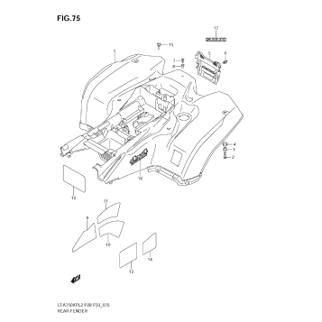 REAR FENDER (LT-A750XPL2 E33)