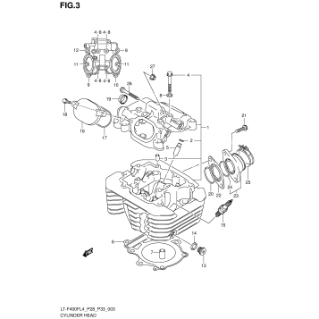 CYLINDER HEAD (LT-F400FL4 P33)