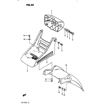 HEADLAMP HOUSING - FRONT FENDER (MODEL E)
