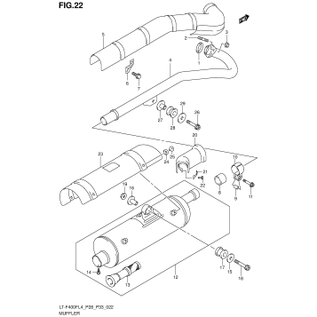 MUFFLER (LT-F400FZL4 P28)