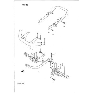 REAR BRAKE - FOOTREST
