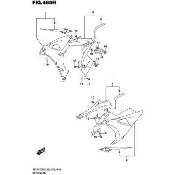 SIDE COWLING (GSX-R1000AL8 E28) (FOR YKV)