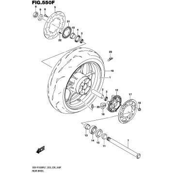 REAR WHEEL (GSX-R1000RZL7 E33)