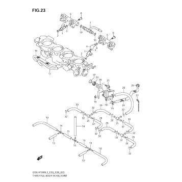 THROTTLE BODY HOSE/JOINT (GSX-R1000ZL3 E33)