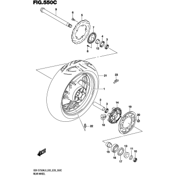 REAR WHEEL (GSX-S750AL9 E28)