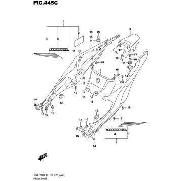 FRAME COVER (GSX-R1000RL7 E33)