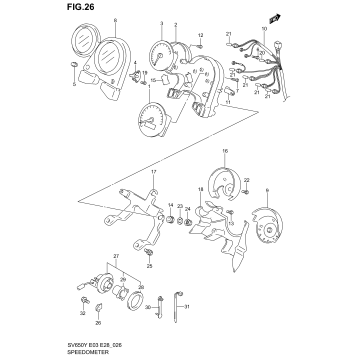 SPEEDOMETER (SV650X/Y/K1/K2)